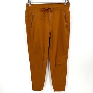 Athleta Trekkie North Commuter Travel Pull On Athletic Orange 14 Nylon Joggers